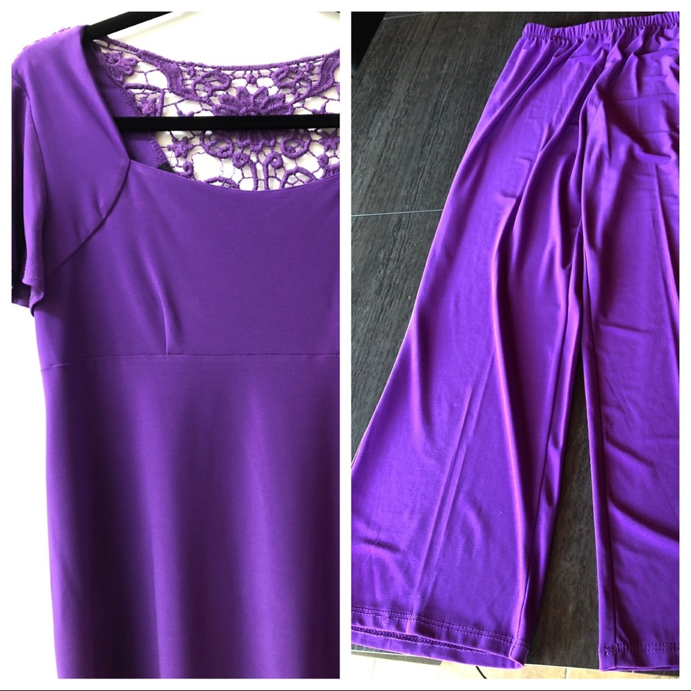 2-pc Purple Pant Suit Size Small